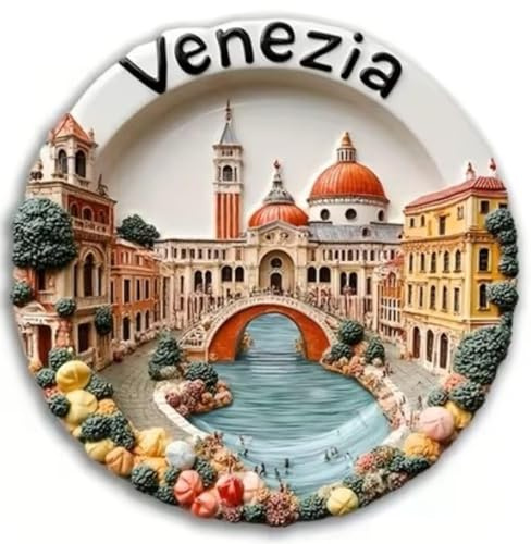Venezia Kühlschrankmagnet 3D-Optik - Venedig Souvenir Acrylplatte 8cm Magnet Deko MU L487