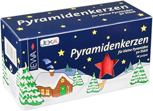 Bougies pour pyramides 50 pièces, rouge