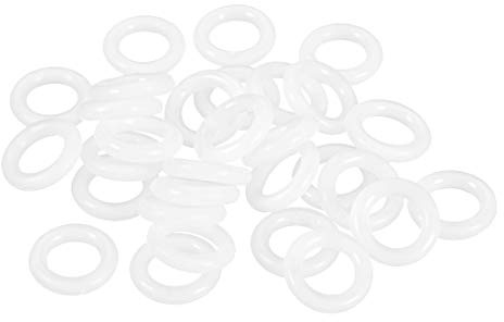 sourcing map 30 Stk. Silikon O-Ring VMQ Dichtungsring 15mm AD 9mm ID 3mm Breite Weiß