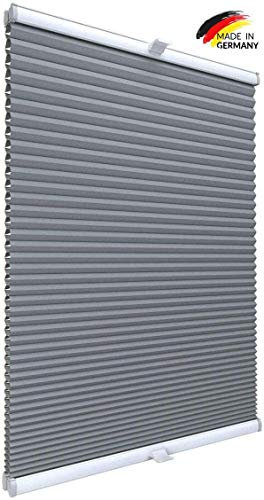 Gardinen21 Thermo Klemmfix Wabenplissee ohne Bohren | Waben Plissee im Wunschmaß | Maßgefertigt für Türen & Fenster | Sonnenschutz, Sichtschutz, Schallschutz, 100% Verdunkelung