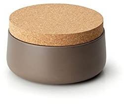 Continenta Keramikdose mit Korkdeckel, matt taupe Ø 20 x 12 cm, Keksdose, Vorratsdose, Vorrats Behälter, Aufbewahrungsbox
