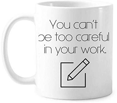Taza de cerámica para café o porcelana con texto en inglés Work Hard Try Best Speak