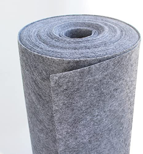 HARICSET Filzstoff Bastelfilz Filz Stoff 85cm Breit Filzplatten für Handwerk,Nähen,Patchwork,Stickereien Handwerks Projekt DIY Weihnachtsdekorationen(Size:0.85 * 15m,Color:grau)