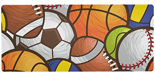 Großes Mauspad, Sportball, wasserdicht, Mauspad, rutschfest, Gummi, Schreibtischunterlage, Gaming-Mauspads, Büro, Schreibtischmatte, 80 x 30 cm