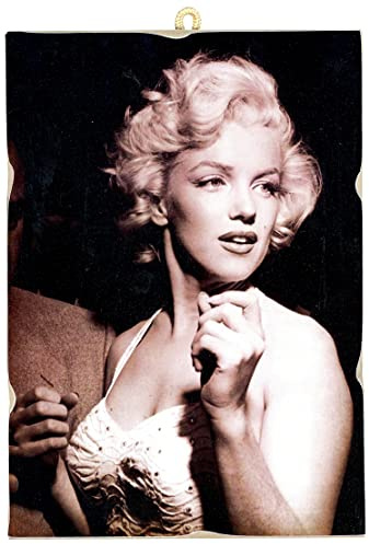 KUSTOM ART Bild im Vintage-Stil, Schauspieler, Hollywood, Marilyn Monroe, Druck auf Holz, 18 x 25 cm, Möbel für Kosmetikerinnen, Schönheitssalon, Friseure