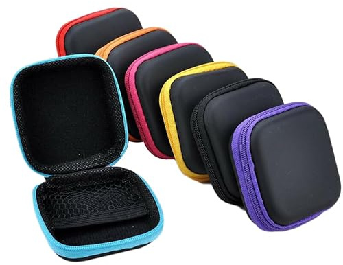 Mikikit Headphone Storage Box for Earphones Eva Material Portable Travel Case for Carrying Headphones and Earbuds Lightweight and Design for Travel and Daily Use