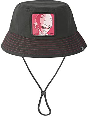 Fischerhut Dragon Ball Z, Sonnenhut Herren, Buu, Bequem, Schwarz/Rot/Rosa, S/M