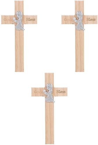 COHEALI 3stücke Dekoratives Holz Kreuz Handgefertigtes Christliches Wandkreuz Aus Robustem Holz Für Gebet Und Dekoration Mystische Atmosphäre Zu Schaffen