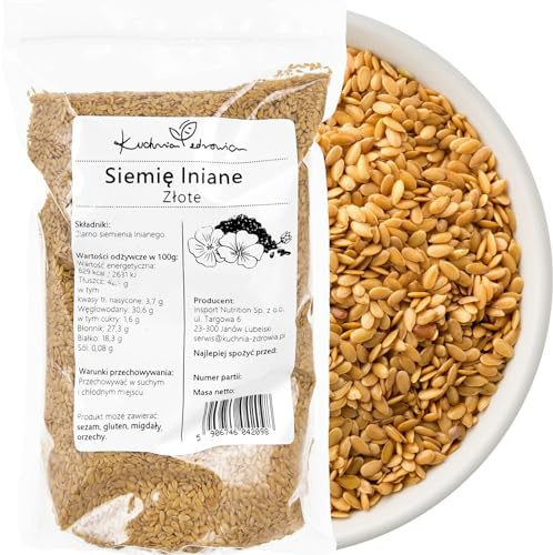 Graines De Lin Doré 1 kg | Pour Muesli, Pâtisserie, Pains, Smoothies, Cuisine Quotidienne, Naturel, Riche En Fibres, Source Végétale D’Oméga-3 – KUCHNIA ZDROWIA