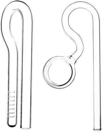 perfk Acquario Lily Tube Skimmer Vetro Lily Pipe Afflusso Deflusso Regolabile con Filtro Skimmer di Superficie Filtro Trasparente per Acquario, 10mm