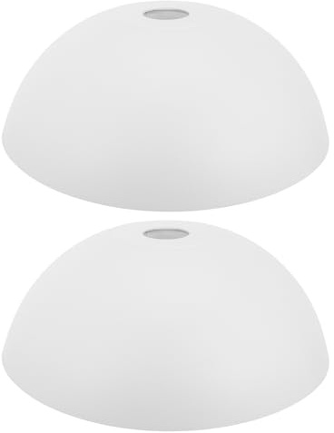 Alipis Plastic Lampshade 11.10 Inch Dome Design Ceiling Lamp Shade Cover 2 Pack Lightweight Easy Installation for Wall and Ceiling Lighting Home Use