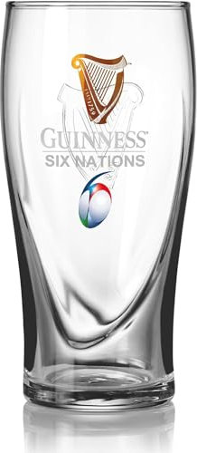 Generic Verre à bière Gravity officiel Guinness Six Nations, souvenirs classiques (540 ml)