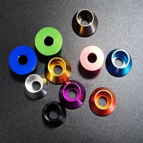5-10 Stück/Lot Aluminiumlegierung Sechskantkopfdichtung Unterlegscheibe M2 M2,5 M3 M4 M5 M6 für RC-M2 Teile 10 Stück-Rosa