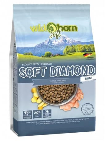 Wildborn Soft Diamond Mini 1 kg | Trockenfutter für Hunde | Neue Rezeptur