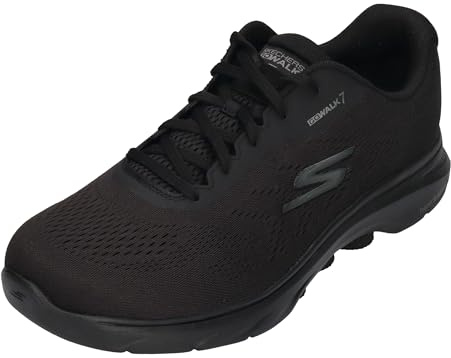Skechers herr Go Walk 7 Avalo 2 Sneaker, Svart textil syntetisk, 9 UK Wide