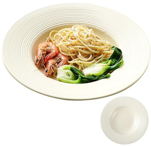 OFFSCH Plato De Pasta De Cerámica Plato Para Comida Para Hogar y Restaurantes