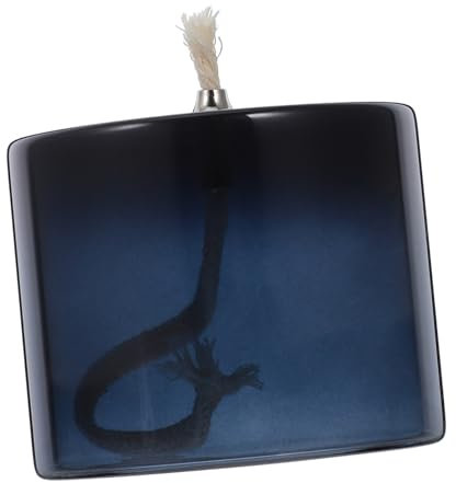 PartyKindom Moderner Glas-öllampenhalter Aus Glas Mit Baumwollseil Dekorativer Kandelaber Für Innenräume Nachfüllbare Ölkerze Wohnkultur Langlebig Und Pflegeleicht Mittel