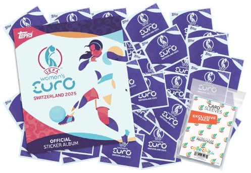 Bundle mit UEFA Women's EURO 2025 Switzerland - Sammelsticker - Komplettsatz + Album + Exklusive Collect-it Hüllen