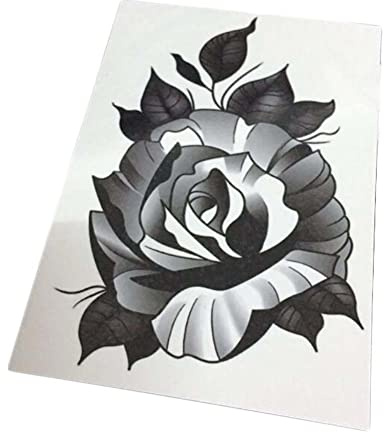 falsk tatuering ， tillfälliga tatueringar,3 ark Gothic Black Rose Temporary Tattoo Stickers Flower Arm Hand Back Ärr som täcker Punk Style Fake tatueringar