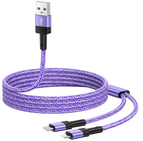 kigpozi Multi USB Kabel 2 in 1, 1.2M Typ C Lightning Ladekabel für iPhone