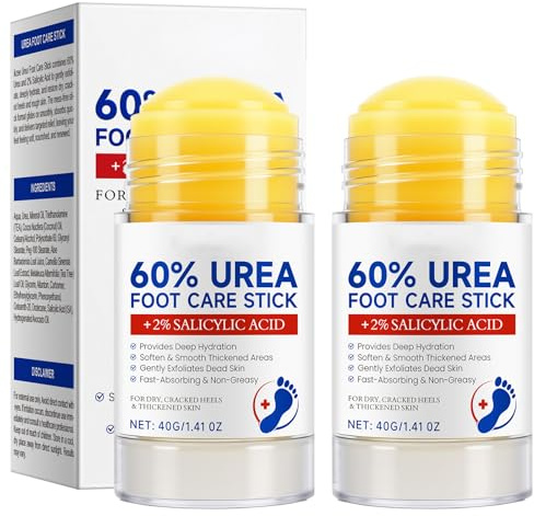 2 pezzi Crema Piedi Urea 60%, Crema per Piedi Idratante e Anti-Cracking, crema per piedi e Mani e Screpolati Rimozione e Ammorbidimento Dei Calli, per Alleviare Talloni Screpolati