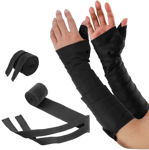 1 Paar Braune Handgelenkschützer aus Wildlederimitat,Mittelalterliche Handschützer Renaissance Kunstleder Armschützer LARP Halloween Cosplay Kostüm Zubehör Renaissance Armschienen (Schwarz, Regular)