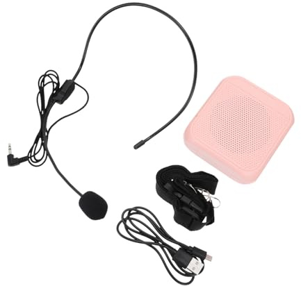 HEALSOPTHY Wireless Portable Voice Amplifier with Microphone Convenient Loud Speaker Equipment for Teachers and Classroom Use Stable Performance Multiple Interfaces Compact and Lightweight