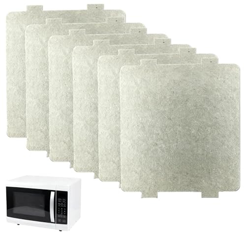6 Piezas Placa de Mica para Ondas para Microondas,10X11.8 cm,Hojas de Microondas Horno Cubierta de Guía para Horno Microondas Hoja de Mica Cortable de la Guía de Onda,Accesorios para horno microonda