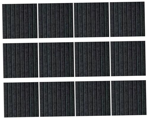 12 st stor korkbräda för väggar, 30 x 30 cm filt anslagstavla för hem kök skola kontor vägg gör-det-själv dekorativ, svart