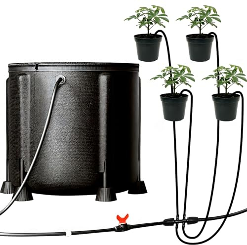 Automatisches Bewässerungssystem mit 50L Wassertank für Zimmerpflanzen | Tröpfchenbewässerungssystem mit 25W Pumpe und 8 Tropfdüsen für Indoor-Garten, Pflanzen und Growzelte