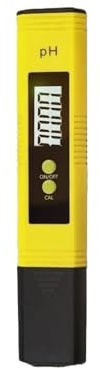 PFVCGTRU Wasserqualitätstester, Digitaler Wassertester, Tragbares PH-Stifttyp-Säuremessgerät 0.01 Pool-Aquarium-Qualitätstestgerät(Yellow No Backlight)