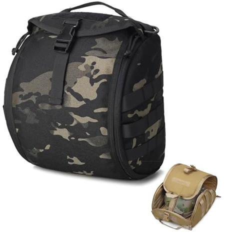 Genérico Tactical Molle Concha Bolsa Casco, Outdoor Molle Montaje Bolsa Primeros Auxilios Médica, Almacenamiento Acolchado para Cascos Tácticos(Bkmc)