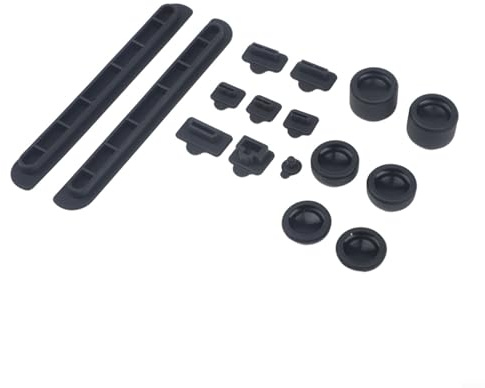Juego de 2 a 16 cubiertas de silicona para Nintendo Switch, de goma suave, antiarañazos, color negro