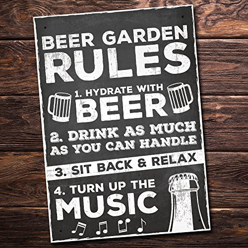 Red Ocean Beer Garden Sign Hanging Wall Pub Garden Shed Plaques Alcohol Friendship Man Cave Gifts