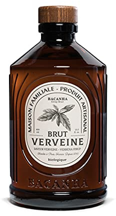 BACANHA - Sirop Bio et Brut - Sirop de Verveine - Pour Cocktail, Eau, Limonade et Thé Glacé - 400 mL