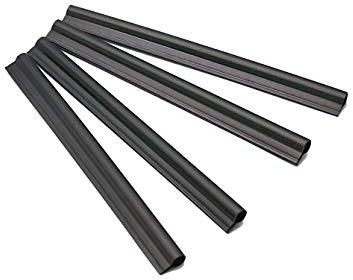HaGa® Abschlussleiste 100 Stück - Abschlussschiene für PE-Sichtschutzstreifen in schwarz - Befestigungsclips