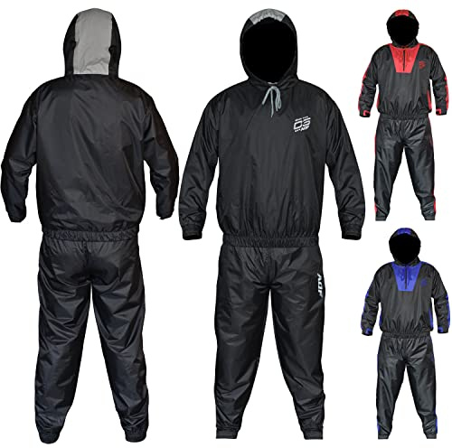 AQF Chándal Sauna, Traje Sauna Hombre, Sauna Suit Mujer, Traje De Sudoracion, chandal sudoracion Para Gimnasio Trotando Running Fajas (Chandal Sauna Completo)