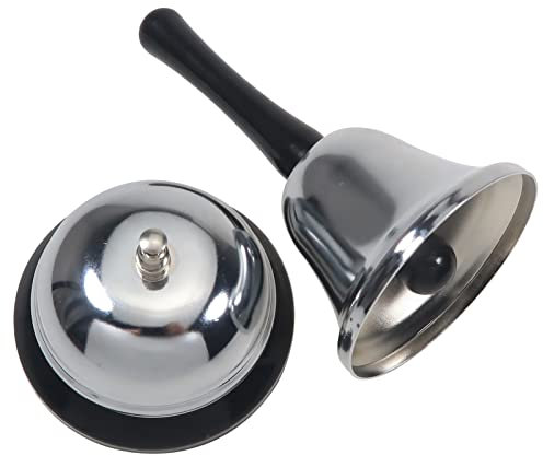 TOAOB 2 Stück Rezeptionsklingel Edelstahl Tischklingel Rezeptionsglocke Serviceglocke Klingel Tischglocke Hotelglocke Serviceglocke Klingel mit Klarem Klang für Küche Restaurant Hotels Bars