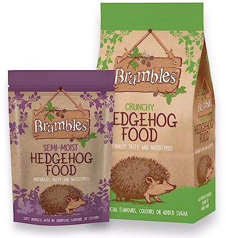 Brambles Hedgehog Food Semi-Moist 850g & Crunchy 2kg Complementary Food with Balanced Nutrients, Vitamins & Minerals Also Suitable for Badgers and Foxes