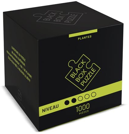 Black Box Puzzle 1000 Teile, Blackbox Puzzel mit Überraschungs-Motiv ohne Vorlage, Impossible Puzzle schwer für Erwachsene und Kinder ab 14 Jahren, Puzzle Box Pflanzen 2023 Edition