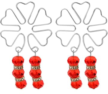 hadico Körperklemmen mit Anhänger, nicht durchbohrt, für Anfänger, verstellbarer Netzring, Edelstahl-Körperclips für Damen, Schmuck, Geschenke, Metall, kein Edelstein