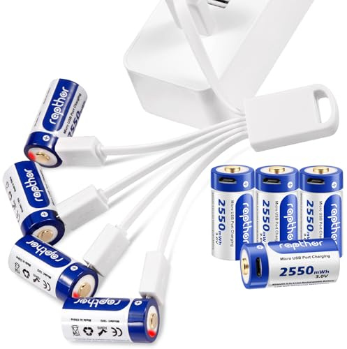 Rapthor uppladdningsbara batterier 850 mAh kompatibel med Arlo Wireless Security Camera litiumbatteri med laddare