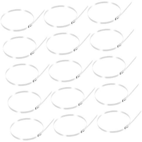 CHILDWEET 100pcs Metal Fence Extenders for Dogs Stainless Steel Chain Link Fence Ties Slats Wire Mesh Easy Install Outdoor Zip Ties