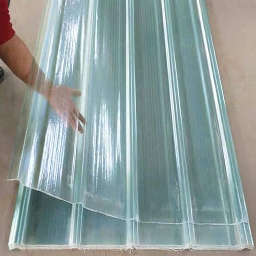 Pannelli da Tetto Resistente ai Raggi Uv,Pannelli Tetto Trasparente da 1 Pezzi,Lamiere Grecate per Copertura Tettoia,Lamiere per Copertura Lastra di Ricambio,con Viti (0.9x1.2m/35x47in)