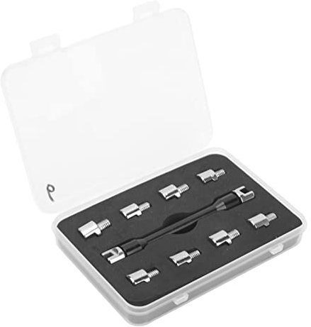 Acouto Motorrad-Speichenschlüssel-Set, Metall-Speichenschlüssel-Set mit 10 Austauschbaren Spitzen, Universell für Fahrrad, Universell für Motorrad, Speichenschlüssel. Jedes Unserer
