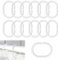 12 Pièces Anneaux pour Rideaux de Douche, Anneaux Rideaux en Forme de C, Anneaux de Douche en Plastique, Crochet Rideau Douche en Blanc, pour Salle de Bain, des Rideaux et Rideaux de Bain