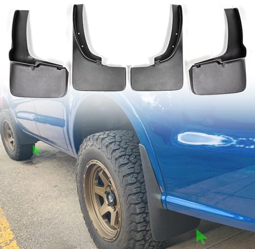 Wocch Paraspruzzi per Ford Ranger 2019 2020 2021 2022 2023 (non adatto per modelli Raptor e Tremor) Anteriore e posteriore senza trapano per tutte le condizioni atmosferiche Paraspruzzi per camion