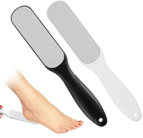 OUDQFCJ 2 piezas Lima para Pies, Doble Superficie Raspador Quita Callos y Verrugas, Piel Muerta y Durezas, Reblandecedor y Ablandador para Manos o Pies, Exfoliante, Limas Eliminar