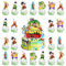 Birth Anime Cake Decoration 49Pcs- Dragon Cake Toppers Kids Cake Toppers Boys Kids Birthday Party Decoration Supplies Personalised Flaming Cake Topper for Anime Fans Birthday Party Baby Shower Cake