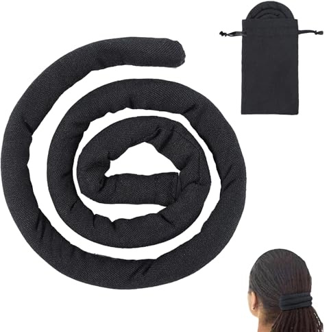 Spiral Hair Ties Lock Bendable Hair Bands for Women Iron Wire Embedded Coiled Hair Stick Hair Accessories Black Hairbands